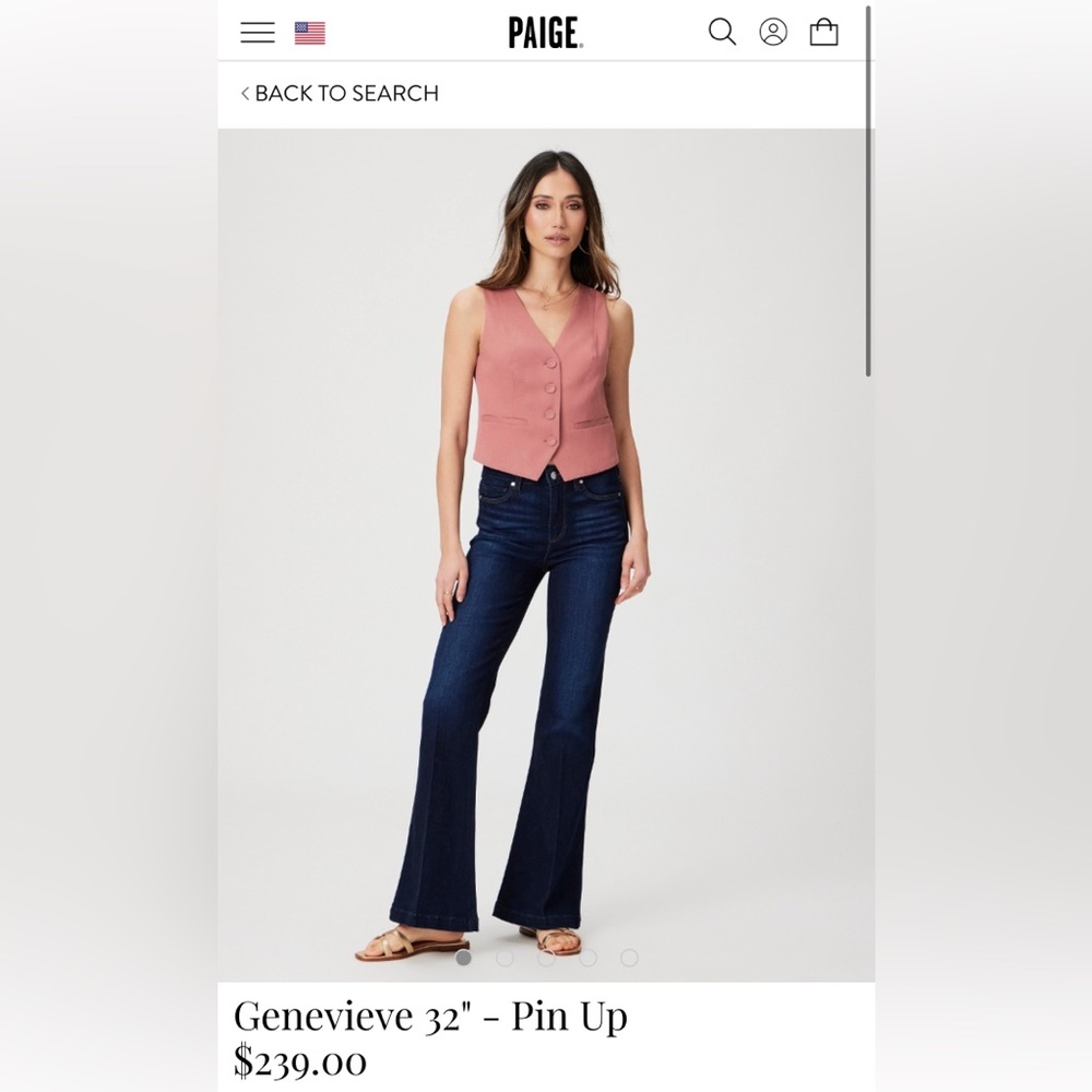 Paige High Waisted Flare Jeans - Size 28
